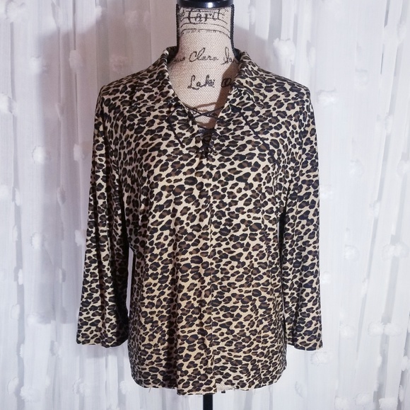 new york city design co Tops - Animal Print Blouse